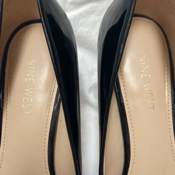 Women’s Nine West Black Patent Platform Stiletto High Heels. Size 8. - Picture 5 of 16